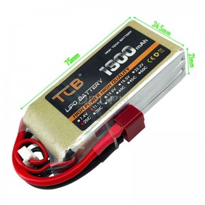 11.1V 3S 1300mAh 25C锂电池 T型插头