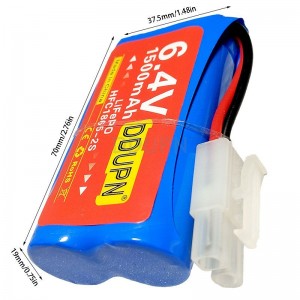 6.4V 2S 1500mAh 锂电池 KET2P公端插头