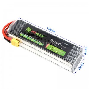 14.8V 4S 8000mAh 35C 锂电池 XT60插头 14.8V 4S 8000mAh 35C 锂电池 XT60插头