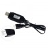 7.4V锂电池USB充电线 1300mA XH2.54-3P平衡插头
